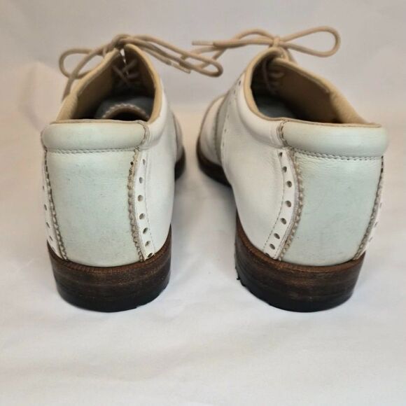 Womens 9 Vintage Walter Genuin Handmade Italian Leather Golf Shoes Brogue - Picture 8 of 9